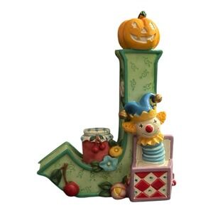 3" Mary Engelbreit ALPHABET LETTER "J" Figurine Jack O Lantern In Box Jam 1999